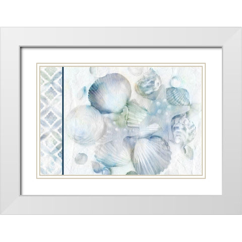 Coastal Blues White Modern Wood Framed Art Print with Double Matting by Kimberly, Allen
