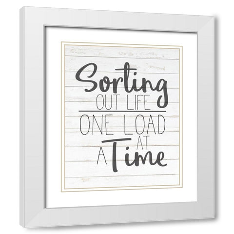 In the Laundry 2 White Modern Wood Framed Art Print with Double Matting by Kimberly, Allen