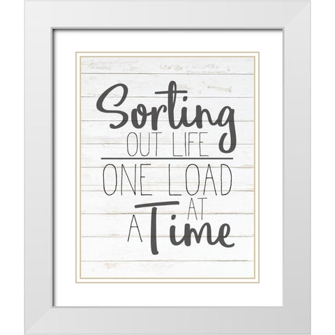 In the Laundry 2 White Modern Wood Framed Art Print with Double Matting by Kimberly, Allen