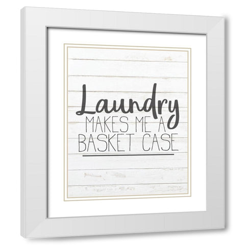 In the Laundry 3 White Modern Wood Framed Art Print with Double Matting by Kimberly, Allen