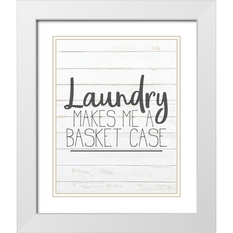 In the Laundry 3 White Modern Wood Framed Art Print with Double Matting by Kimberly, Allen