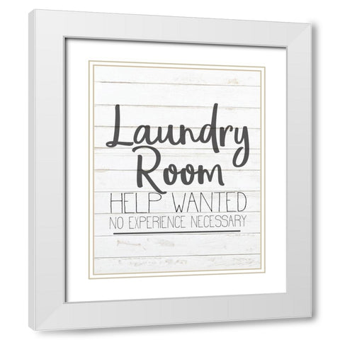 In the Laundry 5 White Modern Wood Framed Art Print with Double Matting by Kimberly, Allen