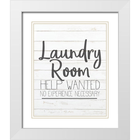 In the Laundry 5 White Modern Wood Framed Art Print with Double Matting by Kimberly, Allen