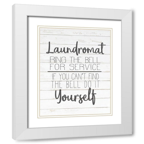 In the Laundry 6 White Modern Wood Framed Art Print with Double Matting by Kimberly, Allen