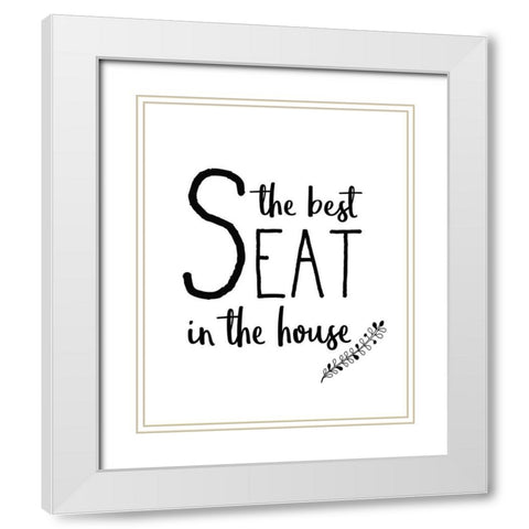 In the Bathroom 1 White Modern Wood Framed Art Print with Double Matting by Kimberly, Allen