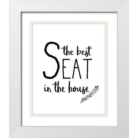 In the Bathroom 1 White Modern Wood Framed Art Print with Double Matting by Kimberly, Allen