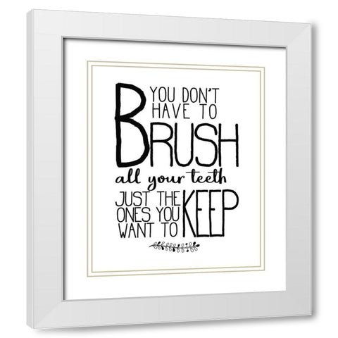 In the Bathroom 6 White Modern Wood Framed Art Print with Double Matting by Kimberly, Allen