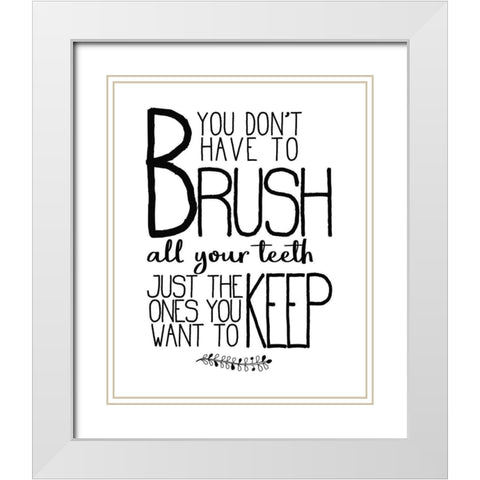 In the Bathroom 6 White Modern Wood Framed Art Print with Double Matting by Kimberly, Allen