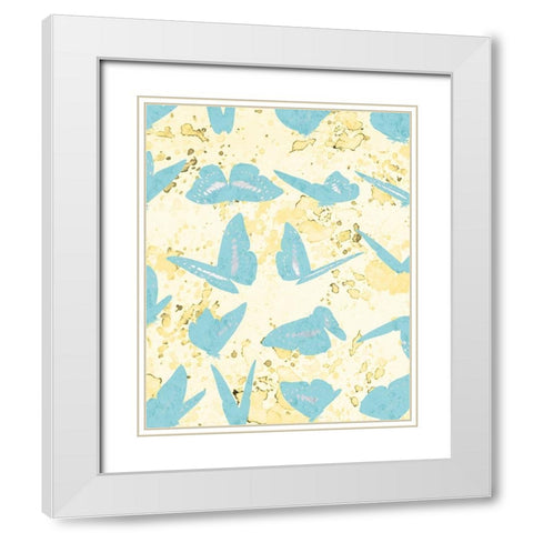 Butterflies in Motion 2 White Modern Wood Framed Art Print with Double Matting by Kimberly, Allen