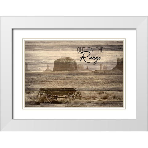 Out on the Range White Modern Wood Framed Art Print with Double Matting by Kimberly, Allen
