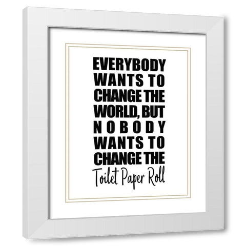 Change White Modern Wood Framed Art Print with Double Matting by Kimberly, Allen