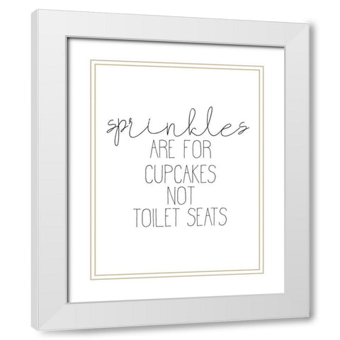 Sprinkles White Modern Wood Framed Art Print with Double Matting by Kimberly, Allen