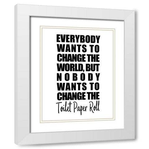 Change White Modern Wood Framed Art Print with Double Matting by Kimberly, Allen
