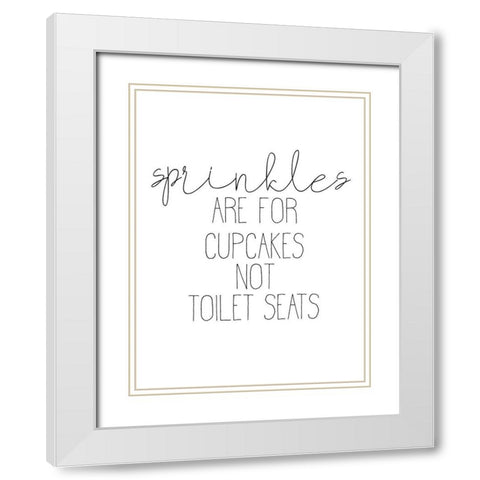 Sprinkles White Modern Wood Framed Art Print with Double Matting by Kimberly, Allen