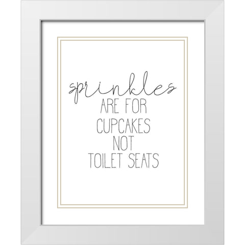 Sprinkles White Modern Wood Framed Art Print with Double Matting by Kimberly, Allen