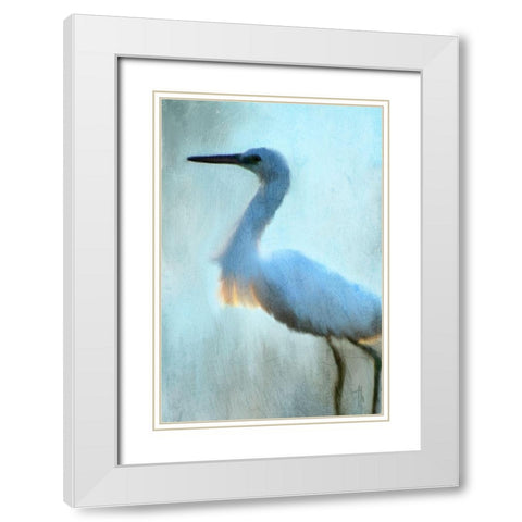 Blue White Modern Wood Framed Art Print with Double Matting by Kimberly, Allen