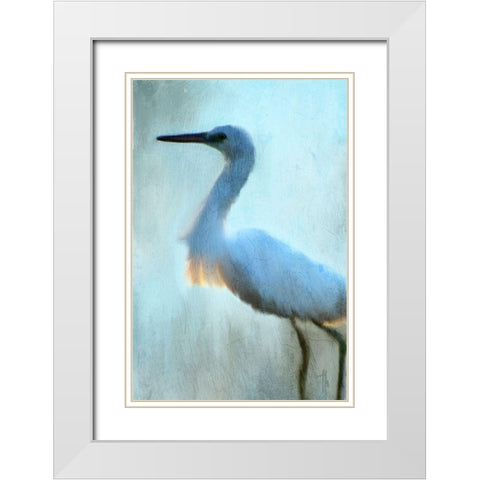 Blue White Modern Wood Framed Art Print with Double Matting by Kimberly, Allen