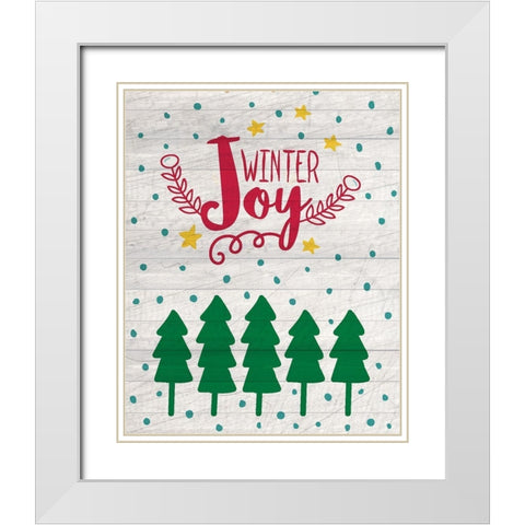 Nostalgic Christmas 13 White Modern Wood Framed Art Print with Double Matting by Kimberly, Allen
