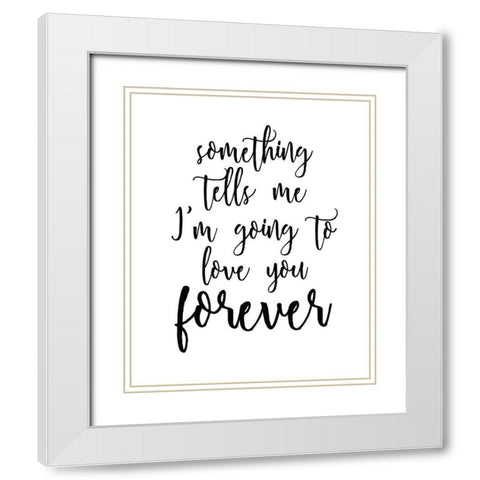 Forever White BG White Modern Wood Framed Art Print with Double Matting by Kimberly, Allen