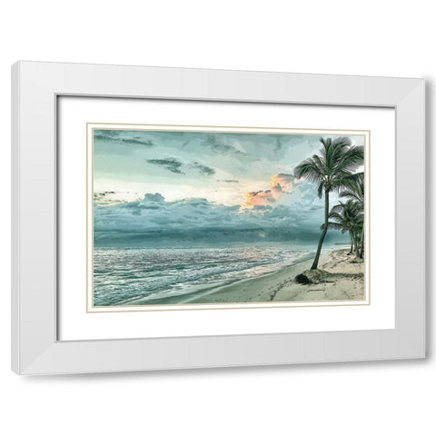 Seaside White Modern Wood Framed Art Print with Double Matting by Kimberly, Allen