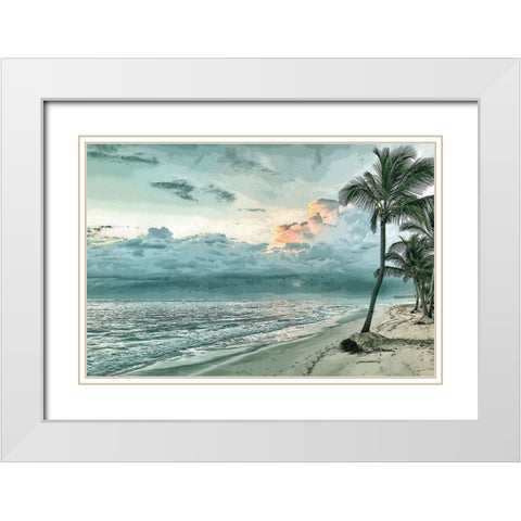 Seaside White Modern Wood Framed Art Print with Double Matting by Kimberly, Allen