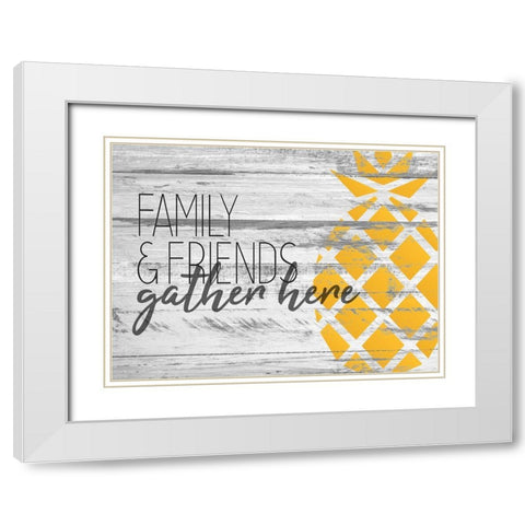 Family and Friends White Modern Wood Framed Art Print with Double Matting by Kimberly, Allen