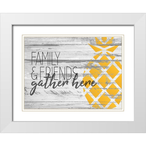 Family and Friends White Modern Wood Framed Art Print with Double Matting by Kimberly, Allen