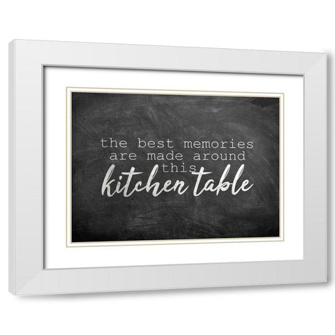 Kitchen Table White Modern Wood Framed Art Print with Double Matting by Kimberly, Allen