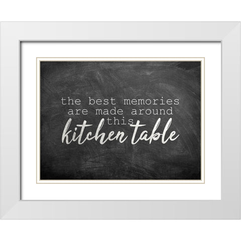 Kitchen Table White Modern Wood Framed Art Print with Double Matting by Kimberly, Allen
