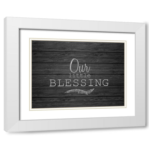 Our Little Blessing White Modern Wood Framed Art Print with Double Matting by Kimberly, Allen