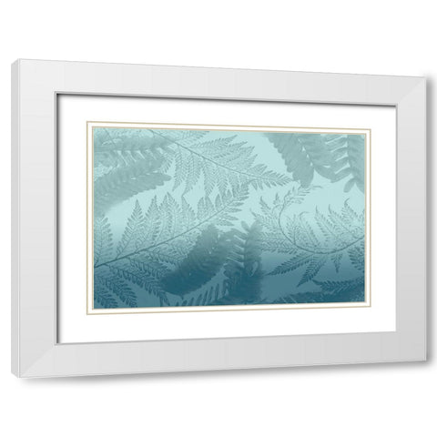 Ombre Palms 2 White Modern Wood Framed Art Print with Double Matting by Kimberly, Allen