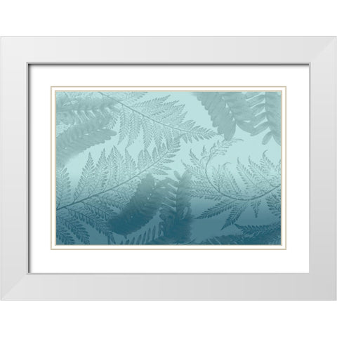 Ombre Palms 2 White Modern Wood Framed Art Print with Double Matting by Kimberly, Allen