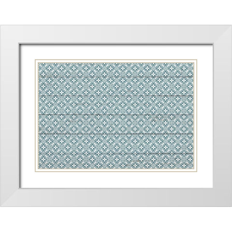 Sanda Pattern 2 White Modern Wood Framed Art Print with Double Matting by Kimberly, Allen