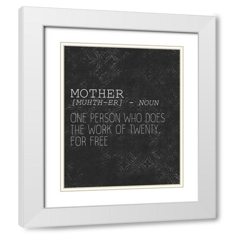 Mother White Modern Wood Framed Art Print with Double Matting by Kimberly, Allen