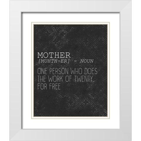 Mother White Modern Wood Framed Art Print with Double Matting by Kimberly, Allen