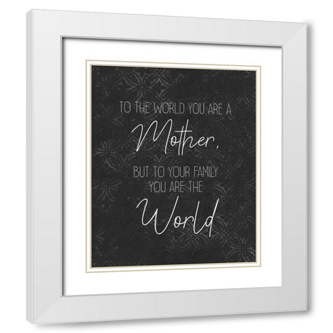 To the World White Modern Wood Framed Art Print with Double Matting by Kimberly, Allen