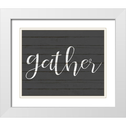Gather White Modern Wood Framed Art Print with Double Matting by Kimberly, Allen