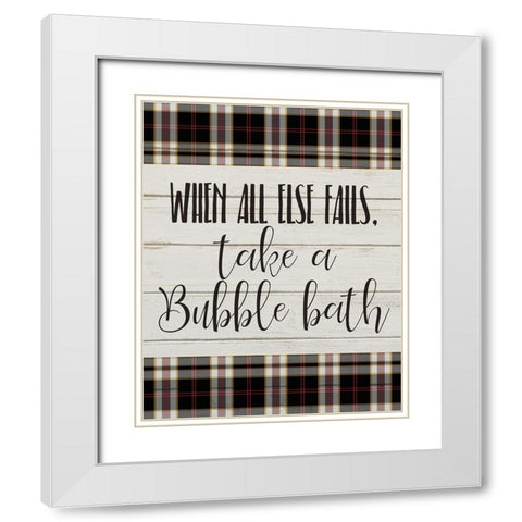 Bubble Bath White Modern Wood Framed Art Print with Double Matting by Kimberly, Allen