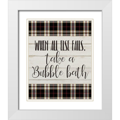 Bubble Bath White Modern Wood Framed Art Print with Double Matting by Kimberly, Allen