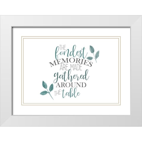 The Fondest Memories White Modern Wood Framed Art Print with Double Matting by Kimberly, Allen