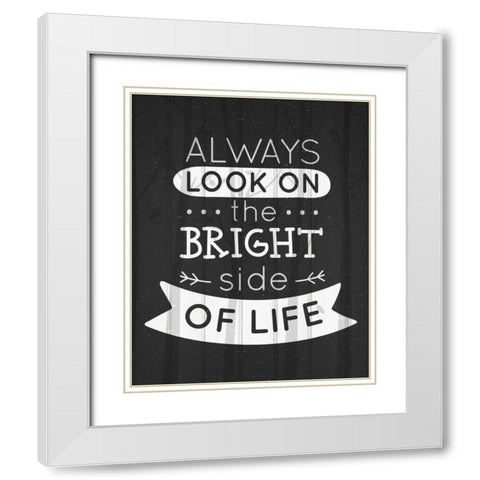 Always Look White Modern Wood Framed Art Print with Double Matting by Allen, Kimberly