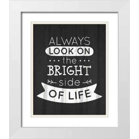 Always Look White Modern Wood Framed Art Print with Double Matting by Allen, Kimberly