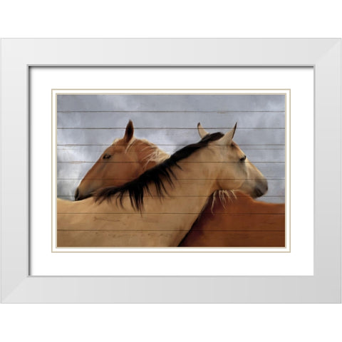 Together White Modern Wood Framed Art Print with Double Matting by Kimberly, Allen