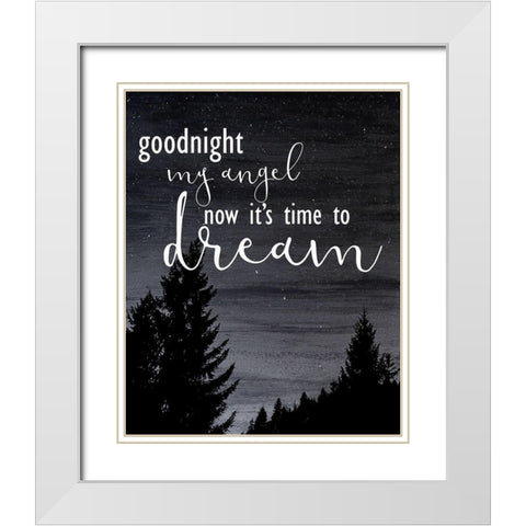 My Angel 1 White Modern Wood Framed Art Print with Double Matting by Kimberly, Allen