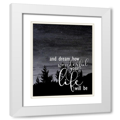 My Angel 2 White Modern Wood Framed Art Print with Double Matting by Kimberly, Allen