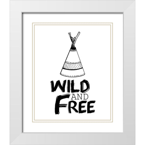 Adventure 1 White Modern Wood Framed Art Print with Double Matting by Kimberly, Allen