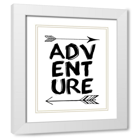 Adventure 2 White Modern Wood Framed Art Print with Double Matting by Kimberly, Allen