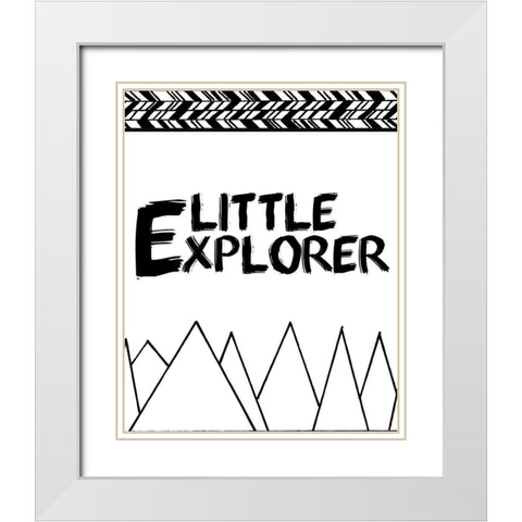 Adventure 3 White Modern Wood Framed Art Print with Double Matting by Kimberly, Allen