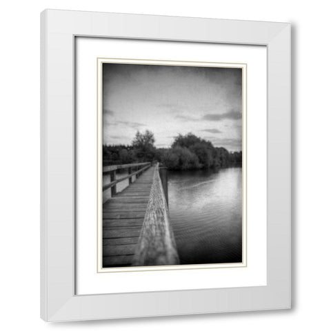 Over the Lake White Modern Wood Framed Art Print with Double Matting by Kimberly, Allen