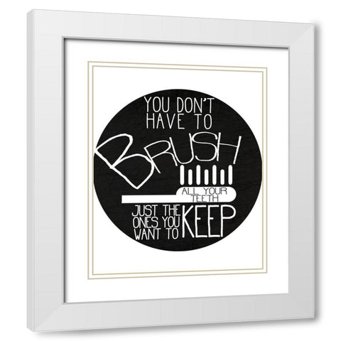 Brush White Modern Wood Framed Art Print with Double Matting by Kimberly, Allen